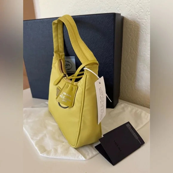 Prada Mustard Yellow Shoulder Bag - Picture 3 of 5